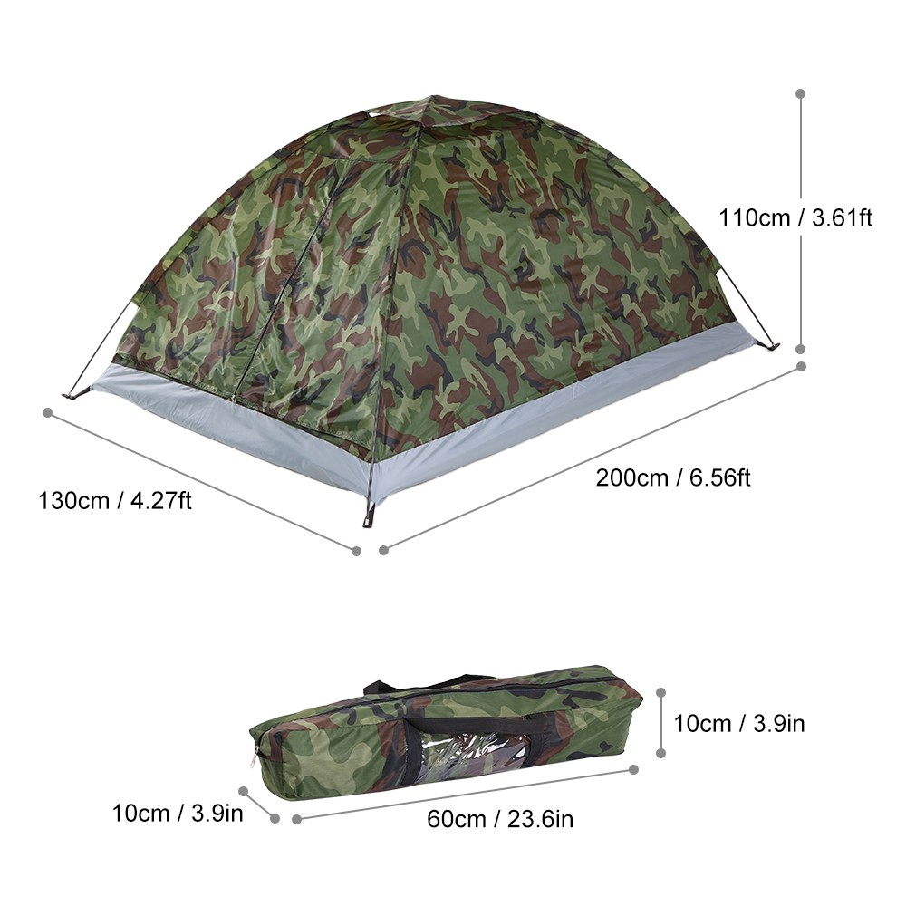 Cheap Goat Tents Camping Tent for 2 Person Single Layer Outdoor Portable Camouflage Handbag Camping Tent for Hiking Travelling Backpacking   